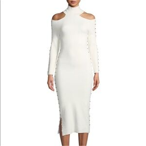 Alice and Olivia Kahlo cold shoulder dress